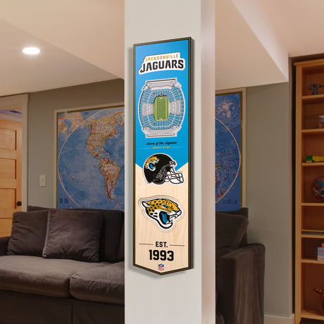 Jaguars 8" x 32" 3D Stadiumview Banner