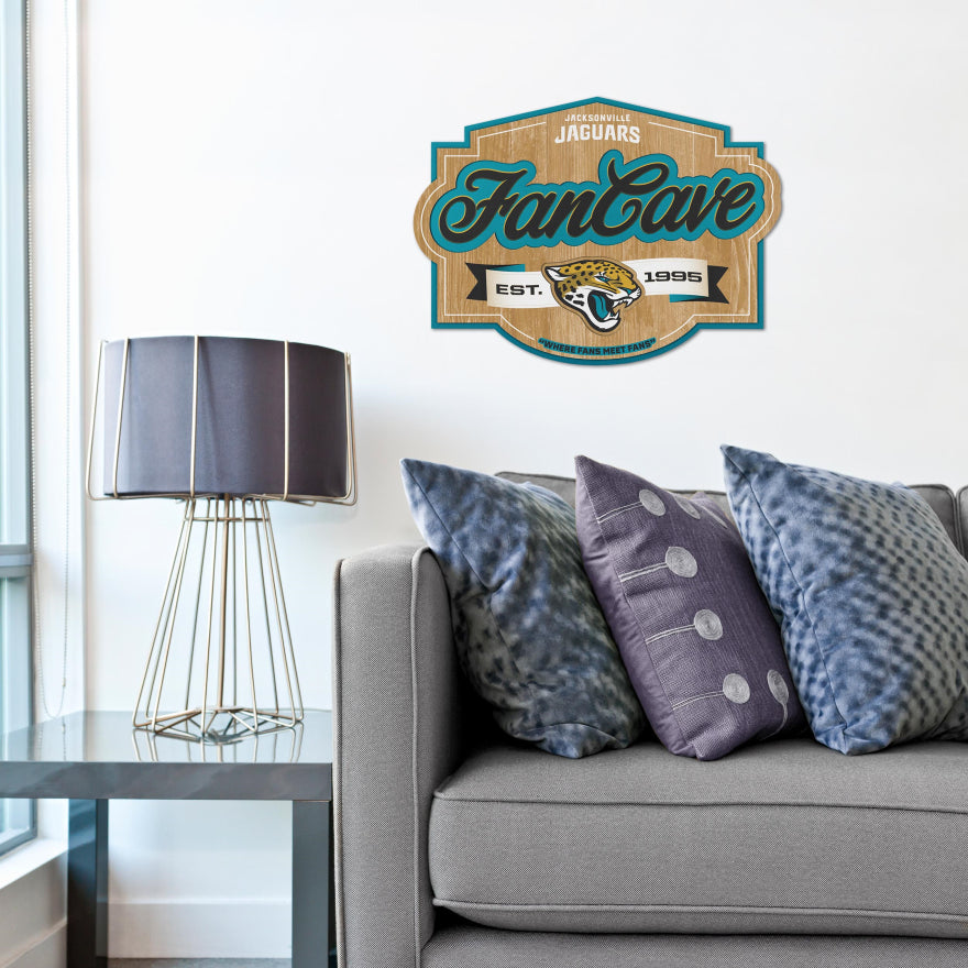 Jaguars 3D Fan Cave Wall Sign