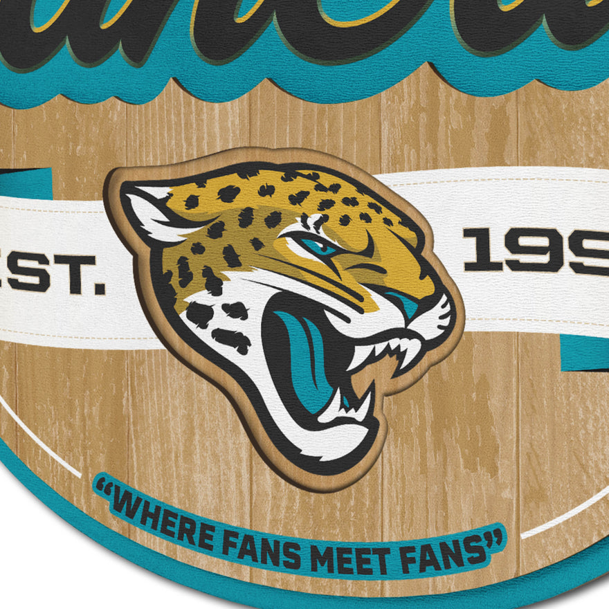 Jaguars 3D Fan Cave Wall Sign