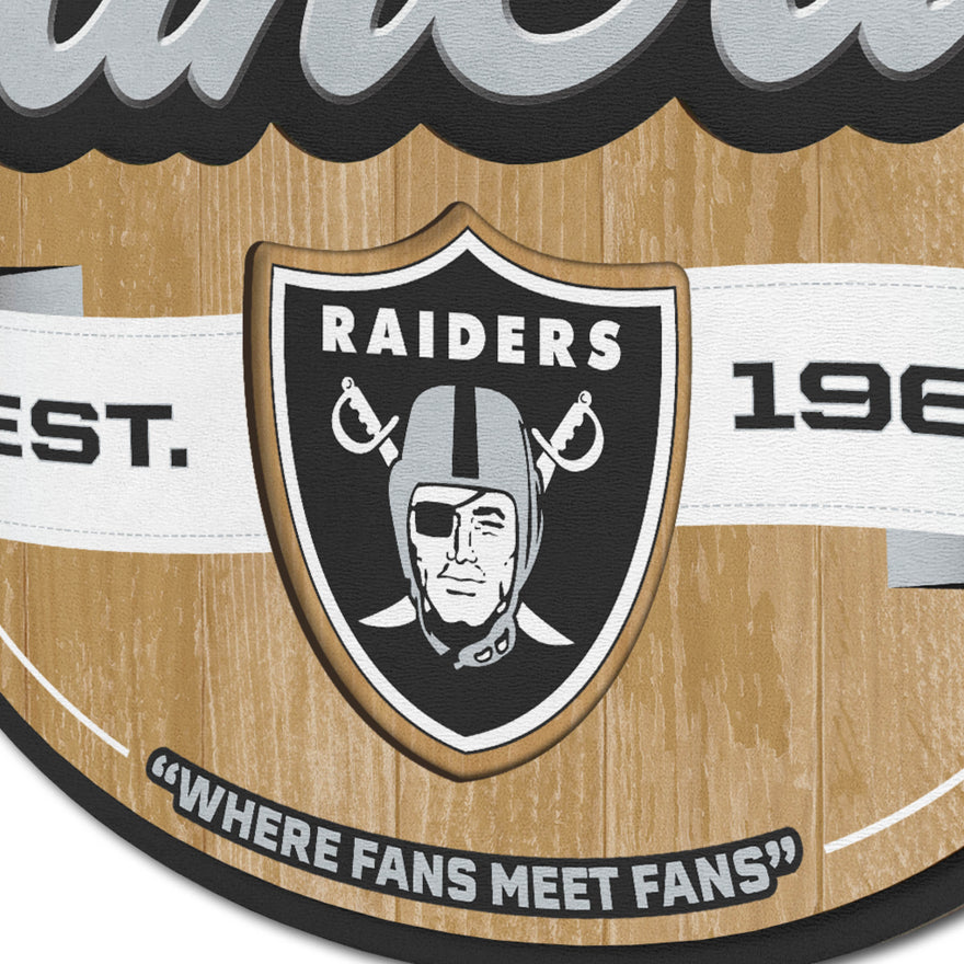 Raiders 3D Fan Cave Wall Sign