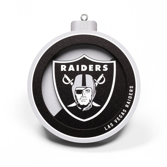 Raiders 3-D Logo Ornament