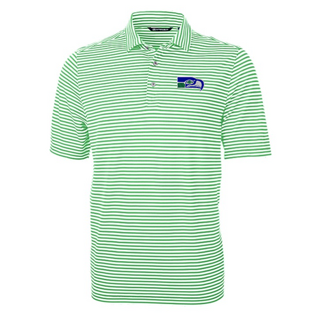 Seahawks Virtue Eco Pique Stripe Recycled Polo