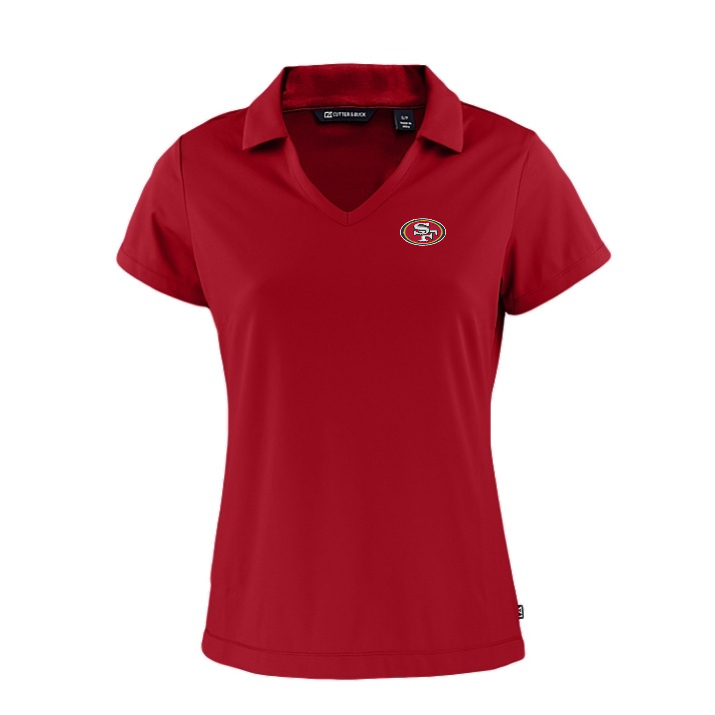 49ers Women's Daybreak Eco Recycled V-Neck Polo