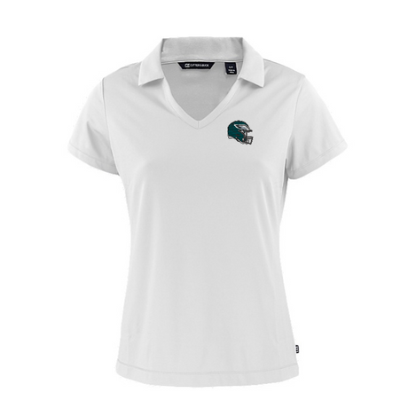 Eagles Women's Daybreak Eco Recycled V-Neck Throwback Logo Polo