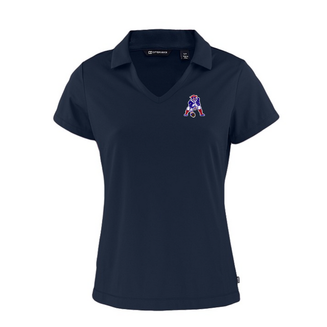 Patriots Women's Daybreak Eco Recycled V-Neck Throwback Logo Polo