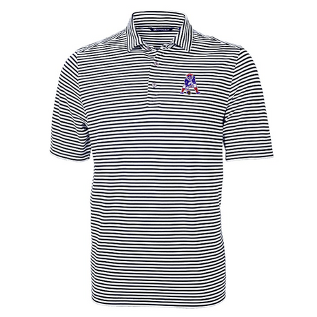 Patriots Virtue Eco Pique Stripe Recycled Throwback Logo Polo