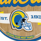 Rams 3D Fan Cave Wall Sign