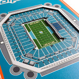 Dolphins 8" x 32" 3D Stadiumview Banner