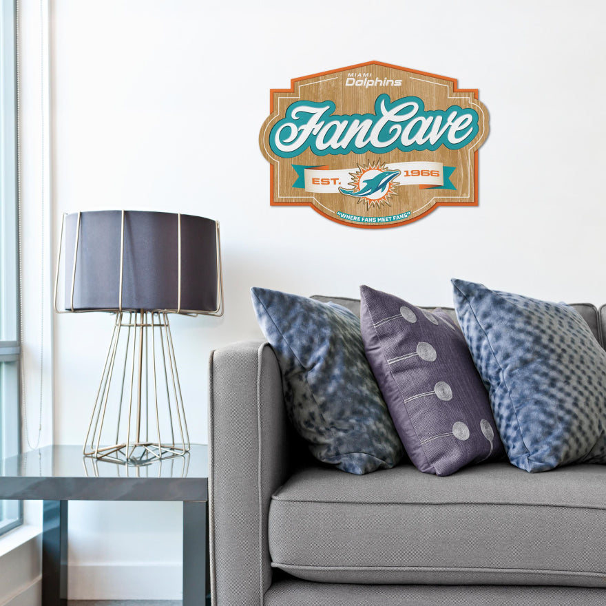 Dolphins 3D Fan Cave Wall Sign