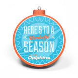 Dolphins 3-D Logo Ornament