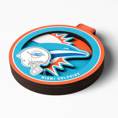 Dolphins 3-D Logo Ornament