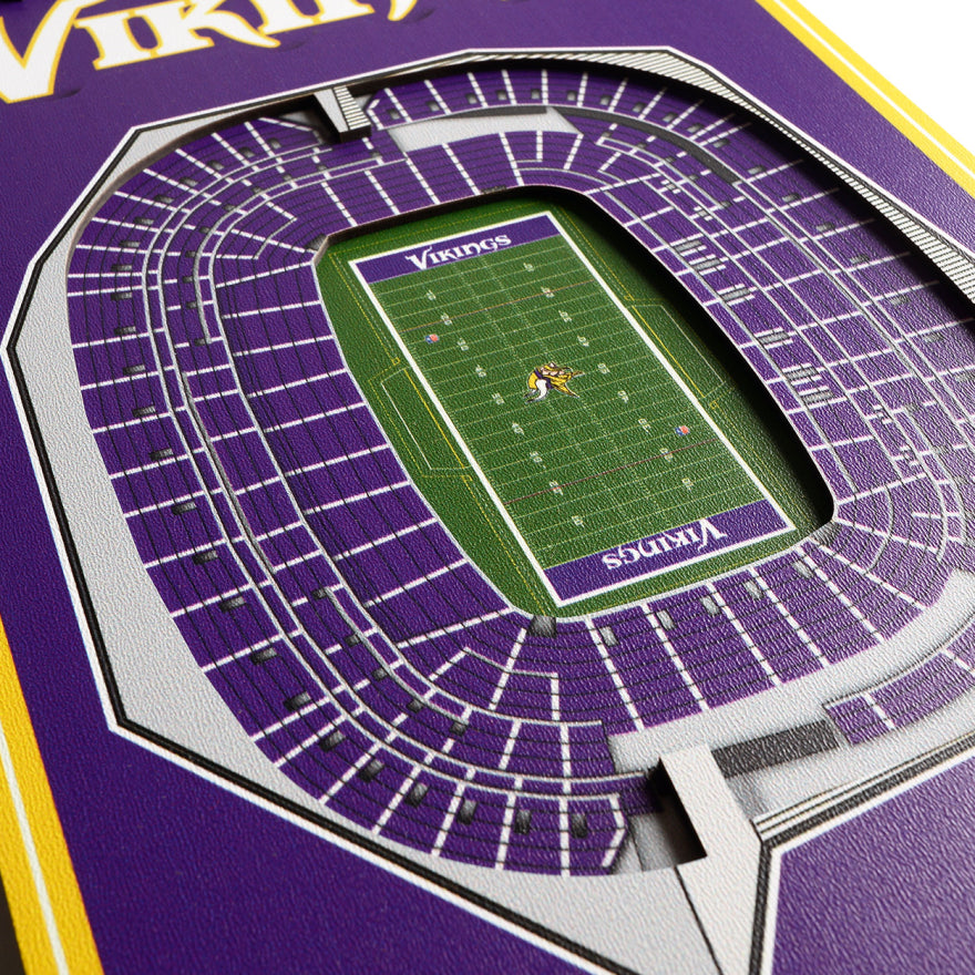 Vikings 8" x 32" 3D Stadiumview Banner