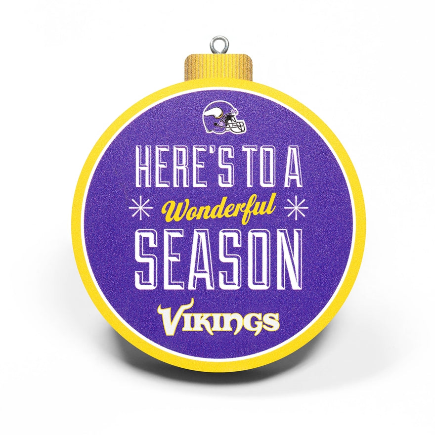 Vikings 3-D Logo Ornament