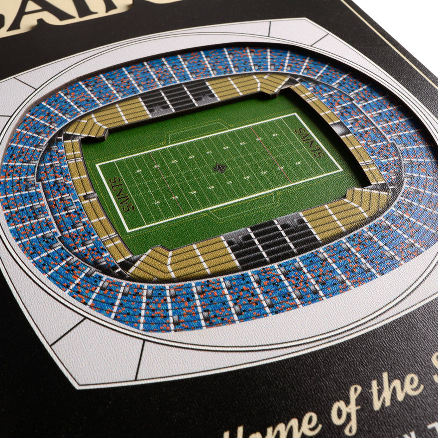 Saints 8" x 32" 3D Stadiumview Banner