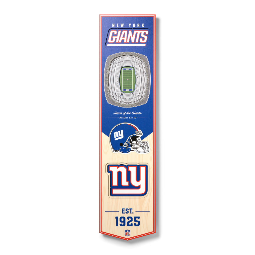 Giants 8" x 32" 3D Stadiumview Banner