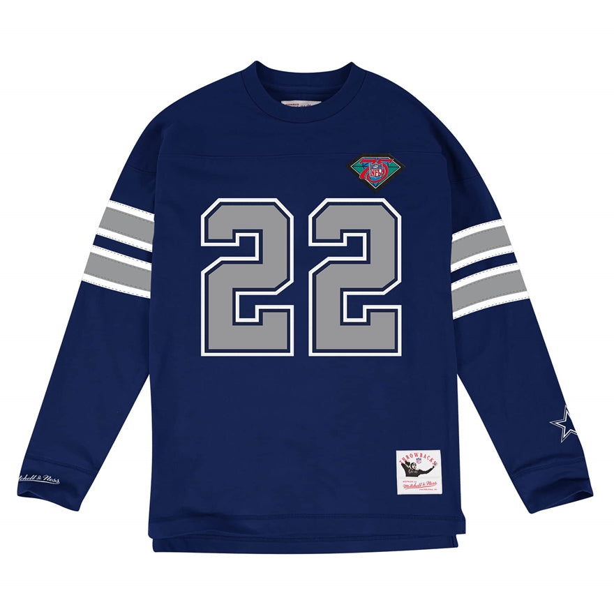 Dallas Cowboys Emmitt Smith Mitchell & Ness Name & Number Long Sleeve T-shirt