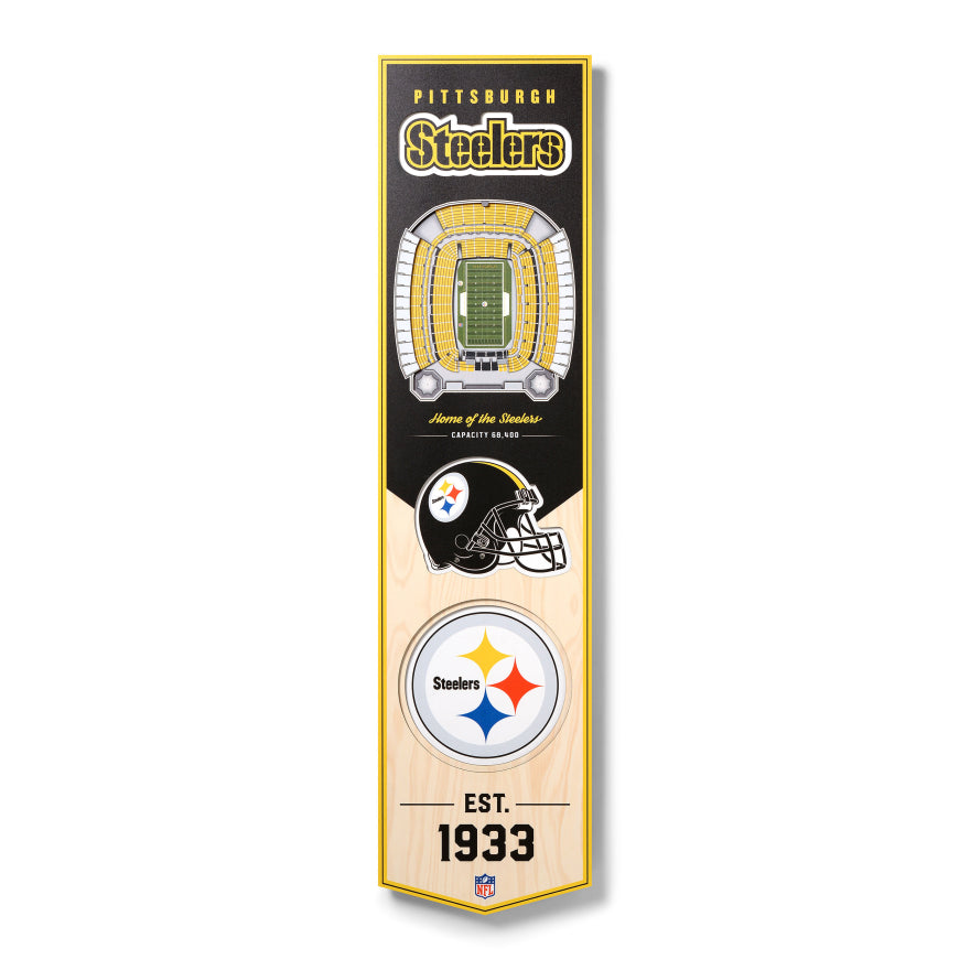 Steelers 8" x 32" 3D Stadiumview Banner