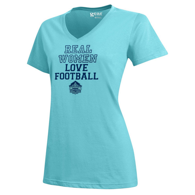 Hall of Fame Real Women Love Football T-Shirt- Ice