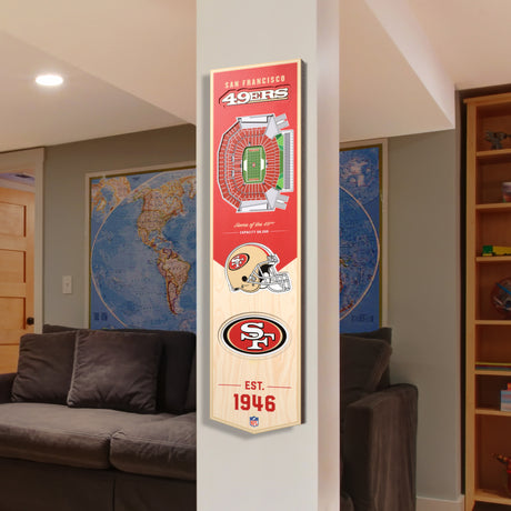49ers 8" x 32" 3D Stadiumview Banner