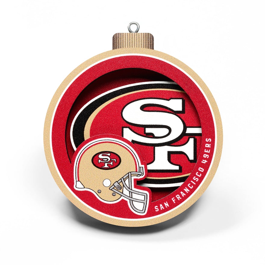 49ers 3-D Logo Ornament