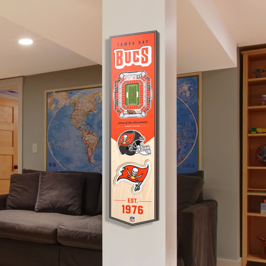 Buccaneers 8" x 32" 3D Stadiumview Banner