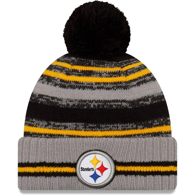 Steelers New Era Cuff Pom Sport Knit Hat