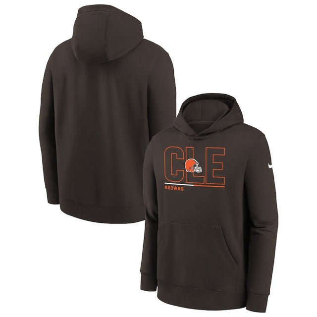 Browns Youth Nike City Code Club Fleece Pullover Hoodie